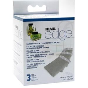 Fluval Edge Carbon Filter Renewal Sachets (3 Pack) New in Box Aquarium Filters